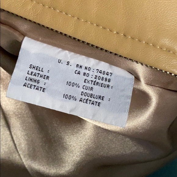Marc New York Beige Leather Jacket - Picture 8 of 12